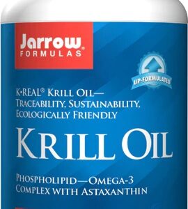 Jarrow Formulas Krill Oil 1200 mg - Óleo de Krill com Ômega-3 e Astaxantina - 120 Softgels