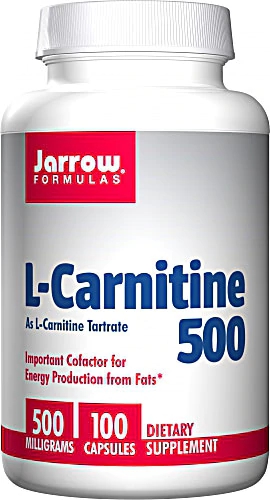 Jarrow Formulas L-Carnitine 500 -- 500 mg - 100 Capsules