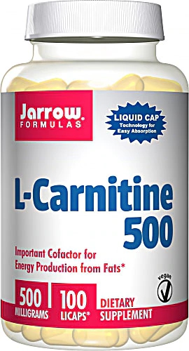 Jarrow Formulas L-Carnitina 500 mg - 100 Licaps® - Energia e Metabolismo