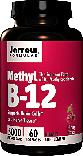 Jarrow Formulas Metil B-12 5000mcg 60 Pastilhas - Energia e Saúde Neural