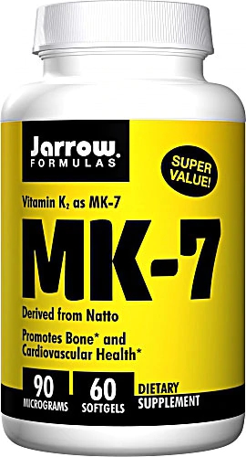 Jarrow Formulas MK-7 90 mcg - 60 Cápsulas Softgel - Vitamina K2 Essencial