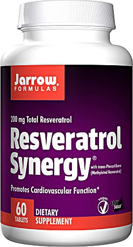 Jarrow Formulas Resveratrol Synergy 200mg - 60 Comprimidos - Saúde e Bem-Estar