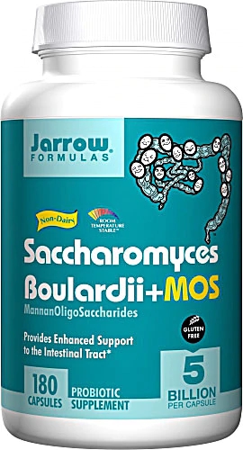 Jarrow Formulas Saccharomyces Boulardii Plus MOS 5 Bilhões UFC - 180 Cápsulas Vegetais