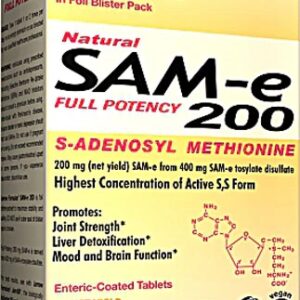 Jarrow Formulas SAM-e 200 -- 20 Enteric-Coated Tablets