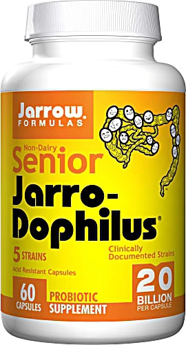 Jarrow Formulas Senior Jarro-Dophilus Probiotic Supplement -- 20 billion - 60 Capsules