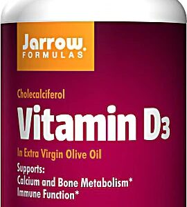Jarrow Formulas Vitamina D3 400 UI - 100 Cápsulas Gelatinosas - Essencial para Imunidade e Saúde Óssea