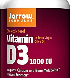 Jarrow Formulas Vitamina D3 1000 UI - 100 Cápsulas Softgel - Imunidade e Saúde Óssea