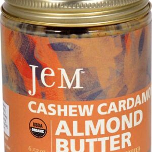 Jem Raw Organic Sprouted Almond Butter Cashew Cardamom -- 6.52 oz