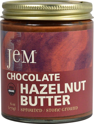 Manteiga de Avelã Orgânica Crua com Chocolate Jem Raw - 170g