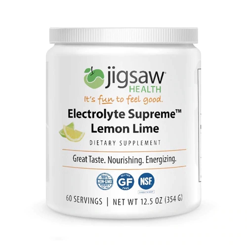 Jigsaw Health Electrolyte Supreme™ Limão e Limão - 60 Doses - Reposição de Eletrólitos Essenciais