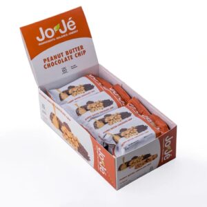 JoJe Energy Bars Sabor Pasta de Amendoim com Gotas de Chocolate - Caixa com 12 Unidades