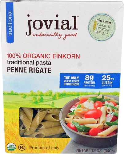 Macarrão Penne Rigate Jovial Organic Einkorn Integral 340g: Sabor e Nutrição em Cada Garfada