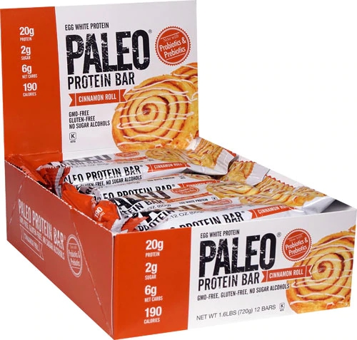 Julian Bakery Paleo® Egg White Protein Bar Cinnamon Roll -- 12 Bars