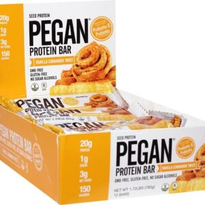 Barra de Proteína Pegan® Seed Vanilla Cinnamon Twist Julian Bakery - 12 Barras (20g Proteína)