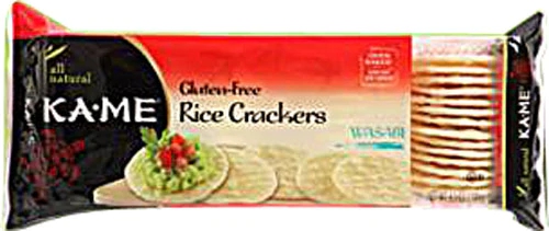 Biscoitos de Arroz Sem Glúten KA-ME Wasabi 100g - Sabor Picante e Leve