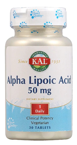 Ácido Alfa-Lipóico Kal 50mg - 30 Comprimidos Vegetarianos - Potência e Bem-Estar Antioxidante