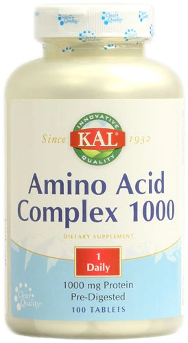 Kal Amino Acid Complex 1000mg - 100 Comprimidos: Sua Dose Essencial de Aminoácidos