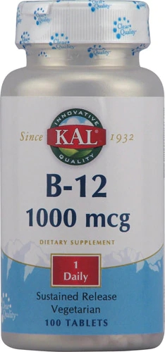 Kal B12 Vitamina 1000 mcg - 100 Tabletes - Energia e Bem-Estar