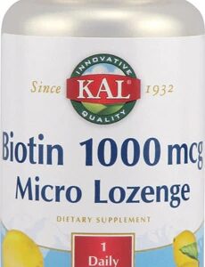 Kal Biotin Limão 1000 mcg - 100 Pastilhas Desagregáveis