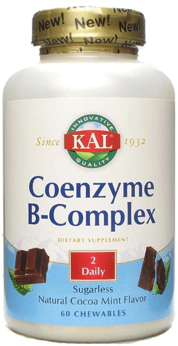 Kal Coenzima Complexo B Cacau Hortelã - 60 Gomas Mastigáveis