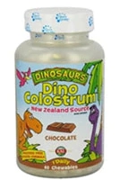 Kal Dinosaurs Dino Colostrum Chocolate 300mg 60 Mastigáveis - Imunidade e Bem-Estar Infantil