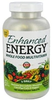 Multivitamínico Integral KAL Enhanced Energy Sem Ferro - 180 Comprimidos Vegetarianos