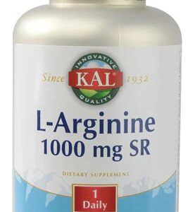 Kal L-Arginina Sustained Release - 1000mg - 120 Tabletes - Suporte Cardiovascular e Desempenho