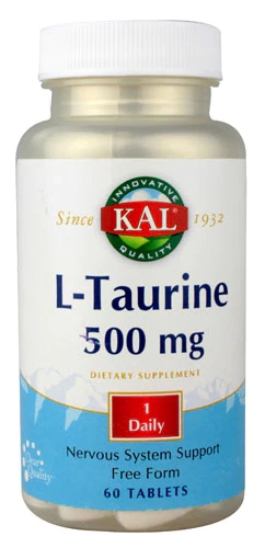 Kal L-Taurina 500 mg - 60 Comprimidos: Suporte Essencial para o Bem-Estar
