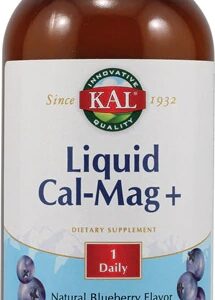 Kal Liquid Cal-Mag Plus Blueberry 473ml - Suporte Essencial para Ossos e Bem-Estar