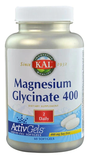 KAL Magnésio Glicinato 400mg - 60 Softgels: Suporte Essencial para o Bem-Estar