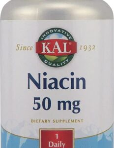 Kal Niacina 50 mg - 200 Comprimidos - Vitamina B3 Essencial