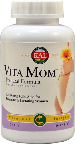 Kal Vita Mom Prenatal Fórmula - 120 Comprimidos - Suplemento Vitamínico para Gestantes