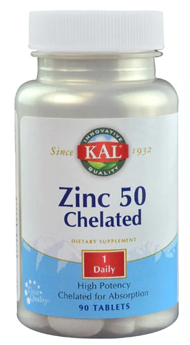 KAL Zinco Quelado 50mg - 90 Comprimidos - Suporte Imunológico e Bem-Estar