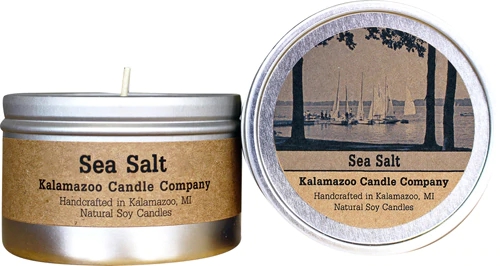 Vela Aromática Sea Salt Kalamazoo Candle Company 184g - Frescor Oceânico para Seu Lar