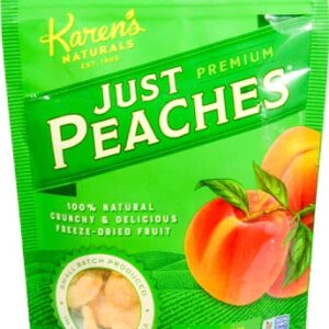 Karen's Naturals Just Peaches® Desidratadas - 34g | Lanche Saudável e Natural