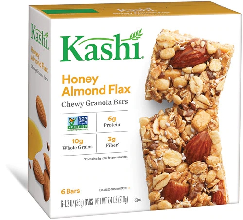Kashi Barra de Granola Crocante Mel e Amêndoa com Linhaça - 6 Barras (170g)