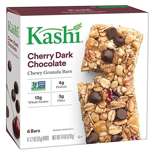 Barras de Granola Kashi Chewy Cereja e Chocolate Amargo - 6 Barras (170g)