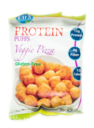 Kay's Naturals Protein Puffs Veggie Pizza Sem Glúten - Pack com 6 Unidades