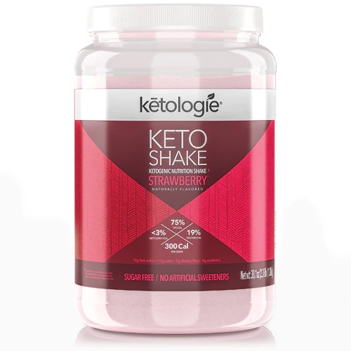 Ketologie Keto Shake Morango 1080g - Refeição Keto Prática