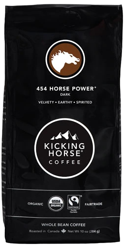 Kicking Horse Coffee Organic Dark Roast Whole Bean 454 Horse Power -- 10 oz