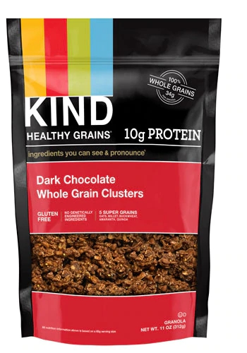 Kind Healthy Grains Clusters Chocolate Amargo Integral Sem Glúten - 312g
