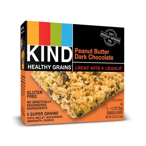 Kind Healthy Grains Barras de Granola com Amendoim e Chocolate Amargo - 30 Barras (Aprox. 510g)