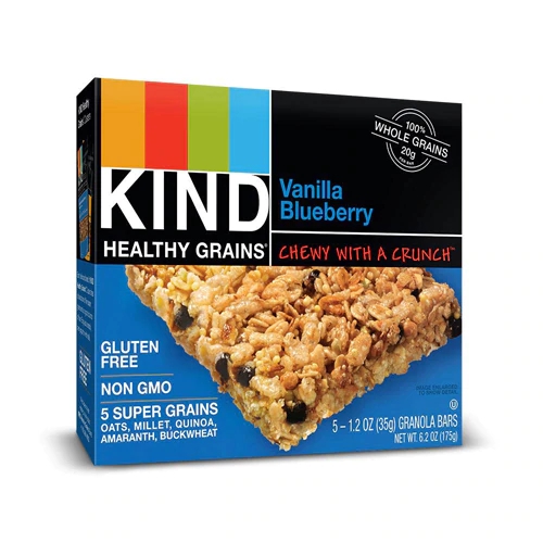 Kind Healthy Grains Barras de Granola Baunilha e Mirtilo - 30 Barras (Aprox. 850g)