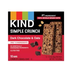 Comprar kind simple crunch granola bar dark chocolate and oats -- 5 pack preço no brasil bars food & beverages granola bars suplementos em oferta suplemento importado loja 47 online promoção -