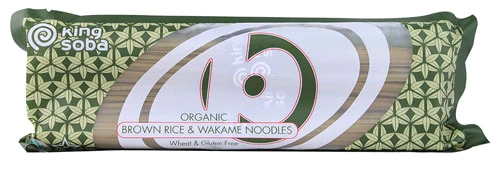 King Soba Macarrão Orgânico de Arroz Integral e Wakame 250g - Alimentação Saudável