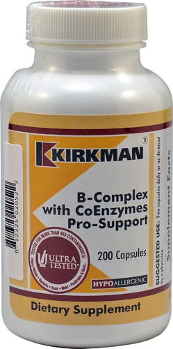 Kirkman B-Complex com Coenzimas Pro-Support - 200 Cápsulas: Energia e Vitalidade Essenciais