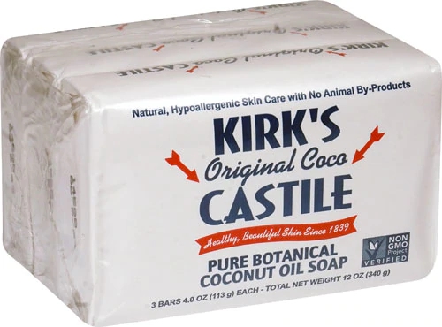 Kirk's Natural Sabão Coco Original - 3 Barras (Aprox. 255g)
