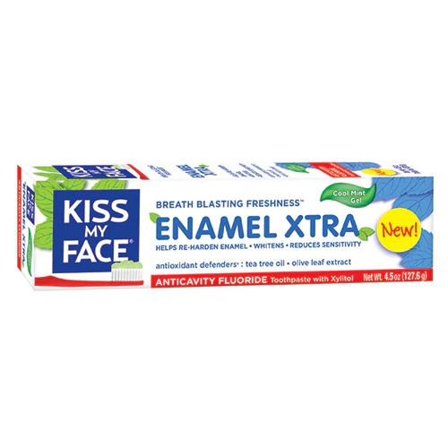 Gel Dental Kiss My Face Enamel Xtra Cool Mint com Flúor 128g - Higiene Bucal Superior