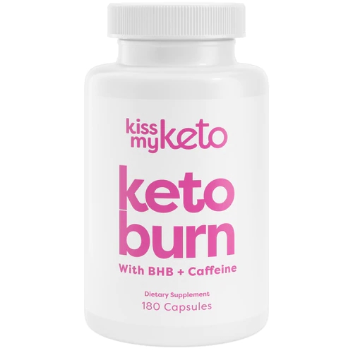 Kiss My Keto Burn com BHB + Cafeína - 180 Cápsulas Veganas para Queima de Gordura