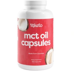 Kiss My Keto Óleo MCT 100% Coco - 1000mg - 300 Cápsulas Softgel